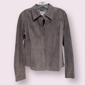 Ann Taylor Loft Suede Shirt Jacket